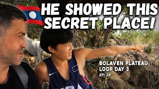 🇱🇦 He Lives in Mini Paradise On The Bolaven Plateau Loop D3 (Laos Motorbike Trip Ep24)