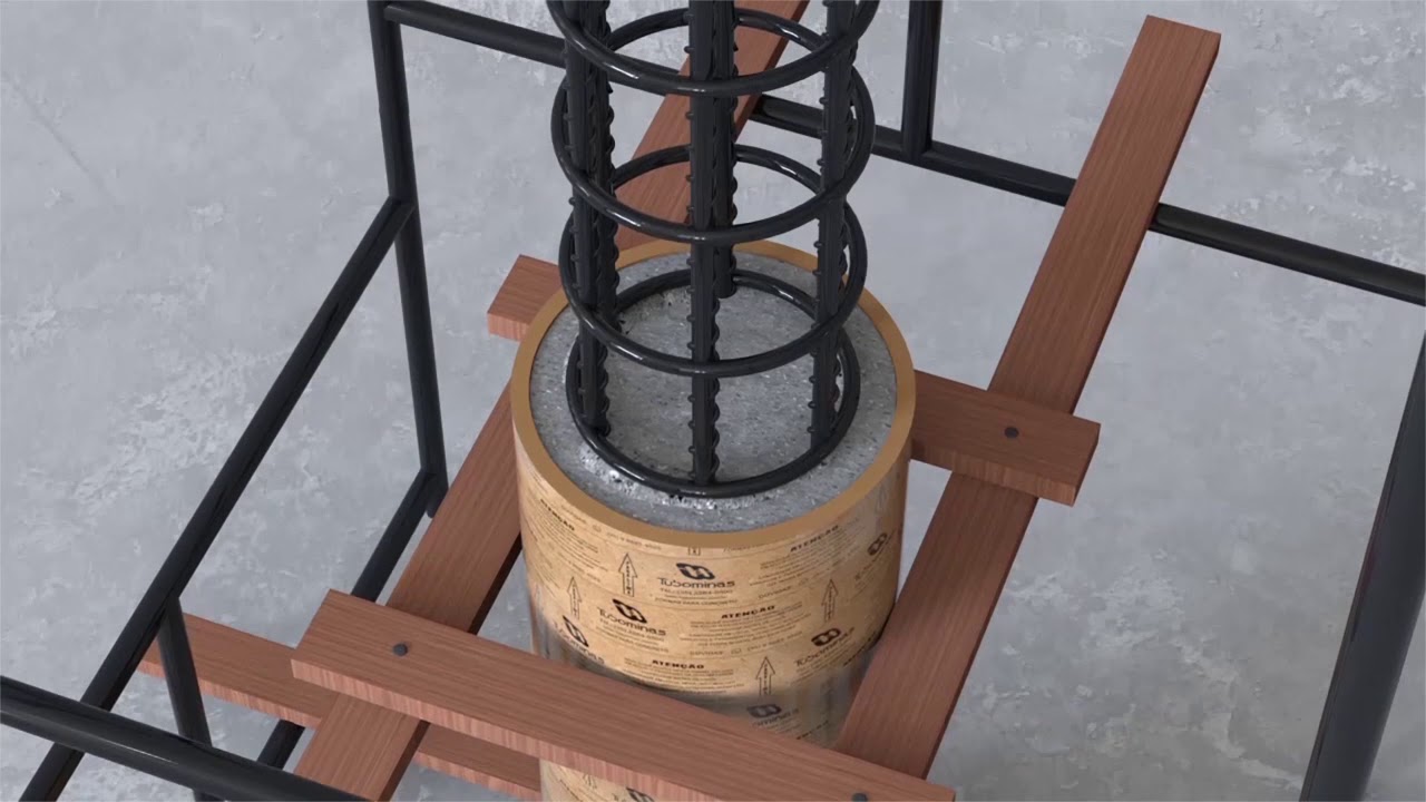 Concretagem em Formas Recicláveis de Papelão.