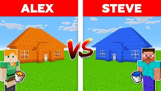 Download lagu Minecraft - LAVA HOUSE vs WATER HOUSE / Alex vs Steve in Minecraft mp3