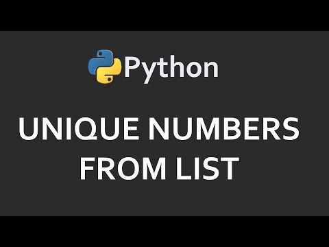 Unique Numbers From List Solutions For Python 100 Exercises Program38 Codingfacts