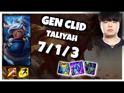 Taliyah vs Nidalee GEN Clid JUNGLE (7/1/3) - v11.2