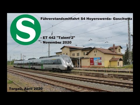 Führerstandsmitfahrt S4: Hoyerswerda - Leipzig - Gaschwitz (November 2020)