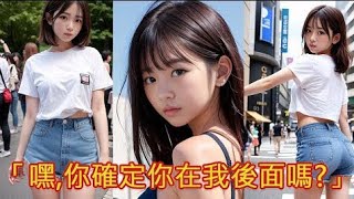 AI繪圖 「嘿,你確定你在我後面嗎_」 [AI女神 卡哇伊日本JK] Lookbook AI ART