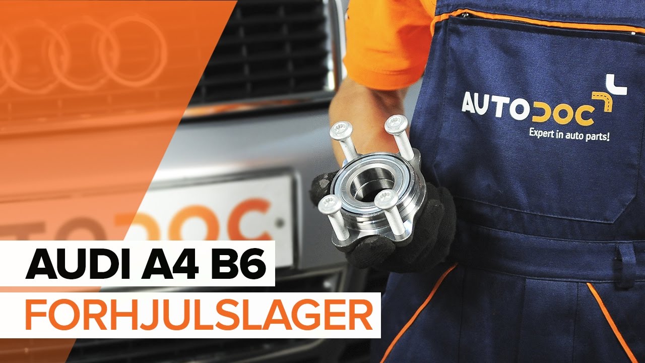 Slik bytter du hjullager fremme på en Audi A4 B6 – veiledning