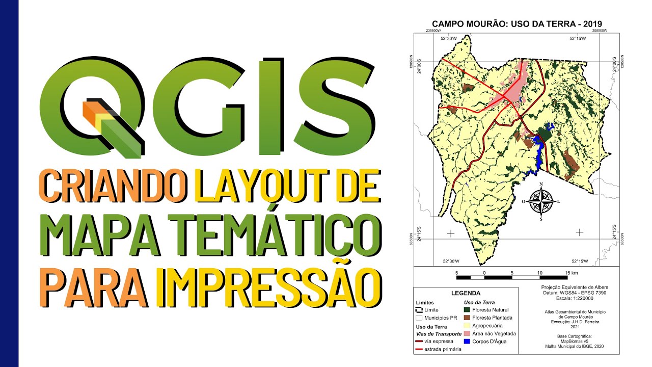 QGIS: Criando Layout de mapa temático para impressão