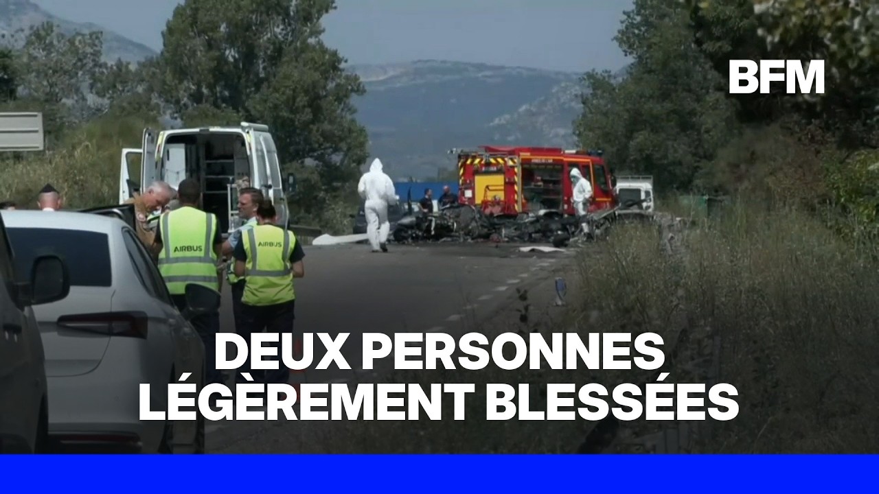 Un avion de l'armée s'écrase à Salon-de-Provence, les deux personnes à bord légèrement blessées