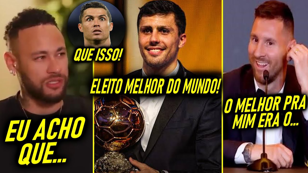 ABSURDO! RODRI MELHOR do MUNDO! - OLHA a REAÇÃO do MUNDO com a BOLA de OURO! - NEYMAR, MESSI E MAIS!