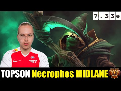 TOPSON PLAYING Necrophos MID 7.33E - DOTA 2 HIGHEST MMR MATCH #dota2 #dota2gameplay