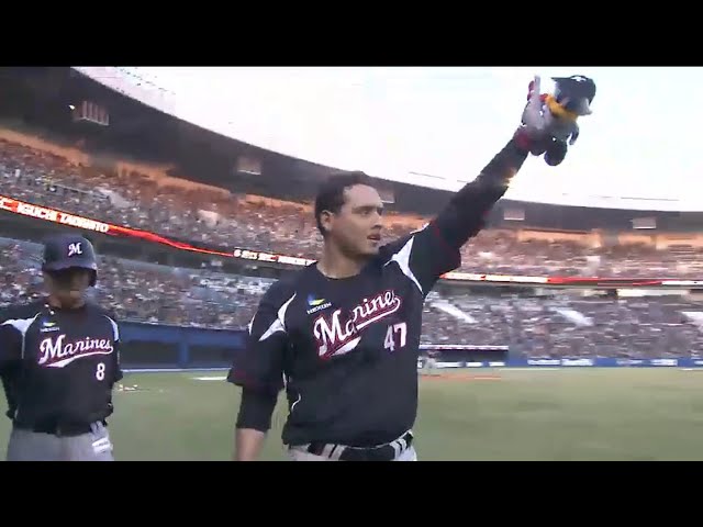 【2回裏】久しぶりの一発!! マリーンズ・クルーズ 逆方向へ14号先制2ラン!! 2015/7/11 M-H