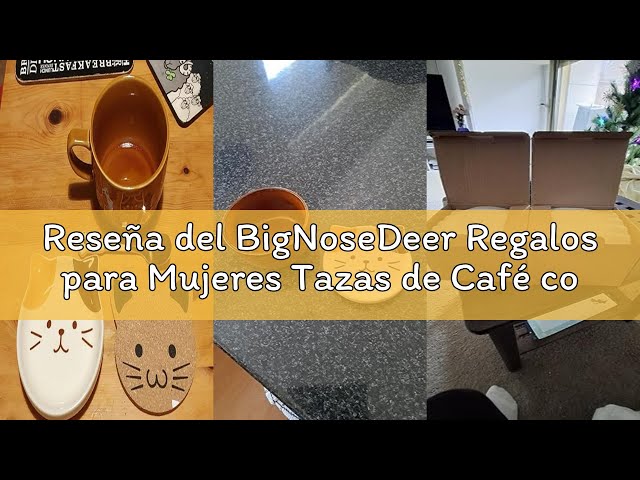 Vídeo relacionado con BigNoseDeer Regalos para las mujeres su lindo gato Kawaii tazas de café con tapas,regalos de cumpleaños de Navidad para las niñas la novedad de los animales de café