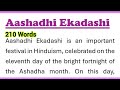 Aashadhi Ekadashi Essay Writing In English 210 Words Paragraph Speech Smile Please World