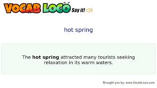 Video thumbnail for hot spring