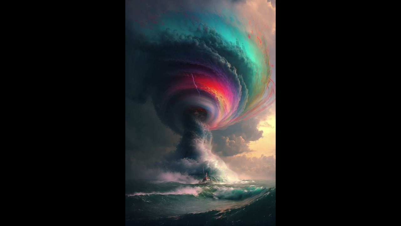 Massive tornado touchdown artwork 🌪️🌊👨‍🎨🎨🐂💕by #enzosartwork