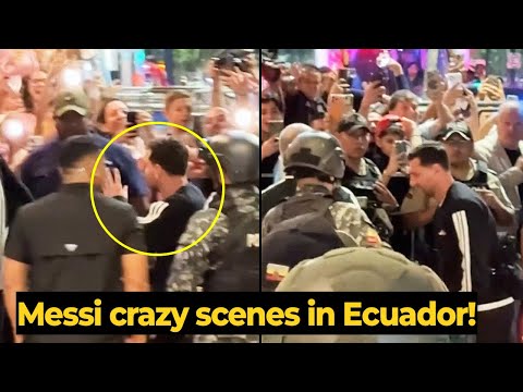 Crazy Scenes as thousands of Ecuador fans welcome MESSI’s arrival ahead of Miami vs Barcelona SC