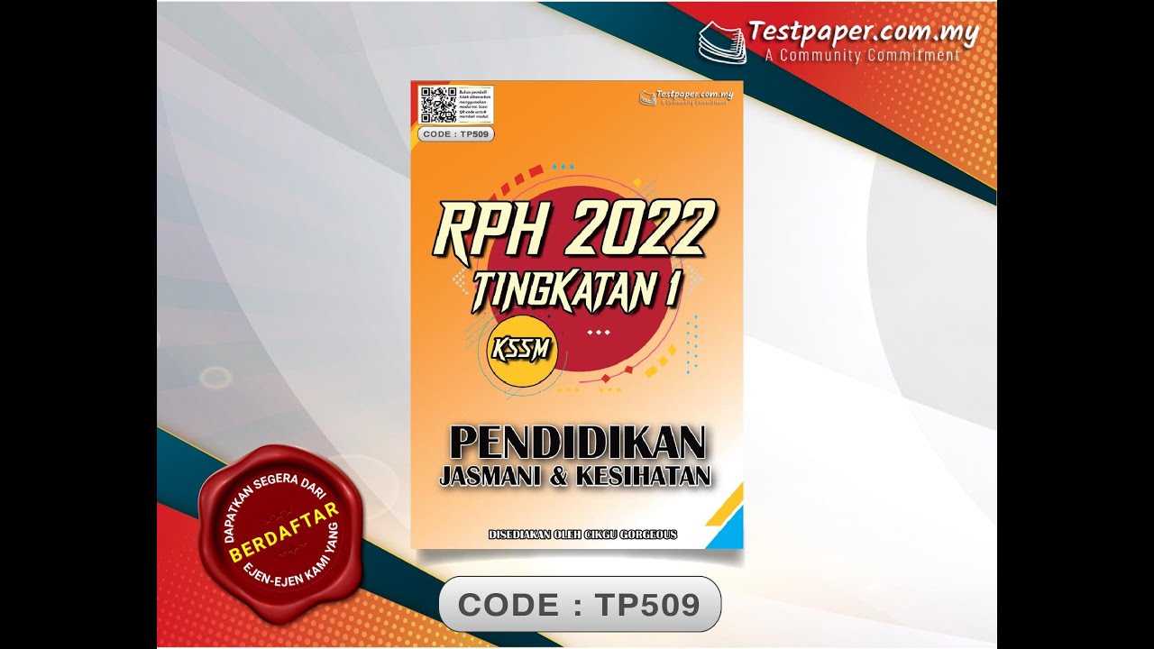 RPH 2022 - PENDIDIKAN JASMANI PENDIDIKAN KESIHATAN TINGKATAN 1 KSSM