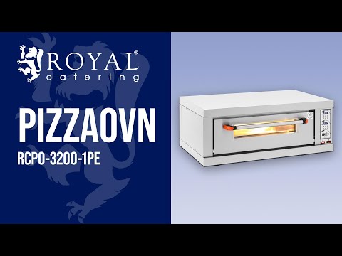 Produktvideo - Pizzaovn - 3200 W - pizzadiameter 40 cm - chamottesten - Royal Catering
