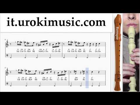 Corso di Flauto Dolce B. Super Mario Bros - Theme Tablature Tab um-a276