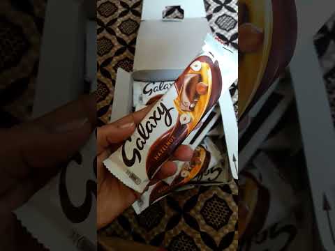 unboxing Galaxy hazelnut chocolate bar#asmr #shortsvideo #galaxy #hazelnut #sweet #chocolate