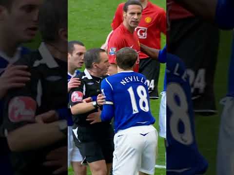 💥 Phil Neville with a big challenge on Manchester United's Cristiano Ronaldo back in October 2008.