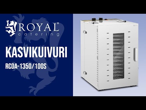video - Kakkoslaatu Kasvikuivuri - 1500 W - 16 kuivaustasoa - Royal Catering