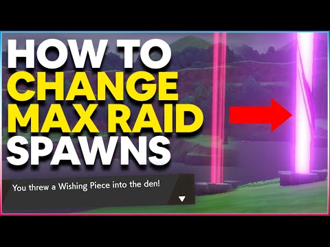 How to CHANGE MAX RAID BATTLE POKEMON SPAWNS in Pokemon Sword and Shield | Wishing Piece Trick!