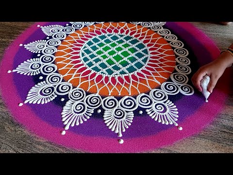 Diwali Special Sanskar Bharti Rangoli Using Plastic Bag | दिवाळी स्पेशल संस्कार भारती रांगोळी