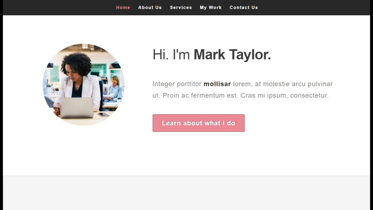Download Free Personal Website in HTML and CSS || HTML CSS Website Template || Allwebcode