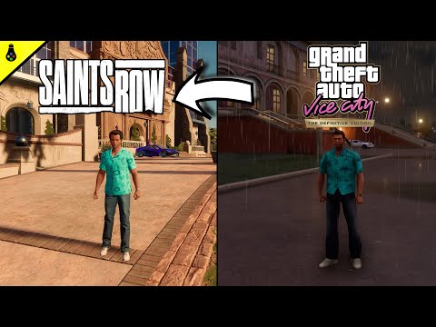 Saints Row vs GTA Vice City definitive edition. Funny Comparison