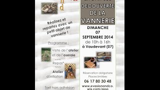 preview picture of video '{E&C} Découverte de la vannerie - 7 septembre 2014 par Evasion and Co'