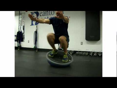 video specialized ski bosu lateral shift in static squat