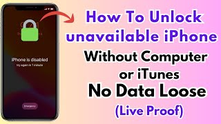 How To Unlock Unavailable iPhone Without Passcode 2023 ! Unlock iPhone Password If Forgot No PC 2023