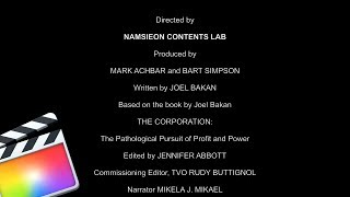 파이널컷 엔딩크레딧 흘러가는 자막 만들기 | Finalcut Pro X ending credit scrolling