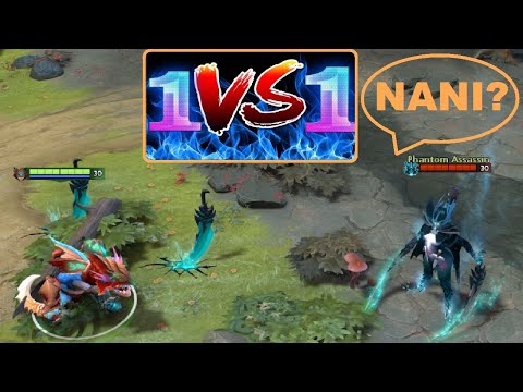 Slark VS Phantom Assassin - Level 30 [NO-ITEMS] WHO WOULD WIN? Dota 2 Funny