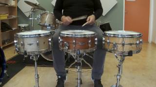 Video thumbnail for Tama Star snare drum comparison by Halldor Larusson