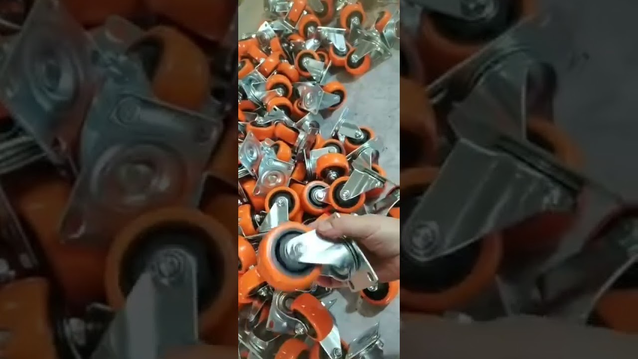 medium duty orange PVC caster in mass production. the size 75mm-125mm,swivel,fix,rigid style