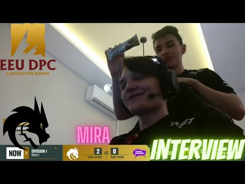 MIRA INTERVIEW AFTER MATCH - TEAM SPIRIT VS PARI PARNI - DPC EEU 2021/2022 Tour 3: Division I