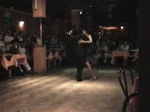  Roxana Suarez  and  Gonzalo Cabrera  are  dancing  to  the  tango  "  En La Huella Del Dolor  "