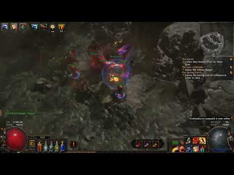 Path of Exile 3.18 Sentinel League Boss fight - Writhing Invitation - The Infinite Hunger