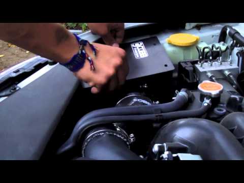 Cobb SF Intake and Air Box Installed on a 2011 WRX