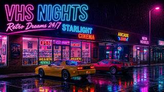 🌃 RETROWAVE LIVE — Rainy Arcade Nights & Neon Dreams