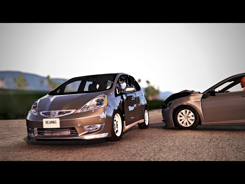 BeamNG Drive - Crossroad Car Crashes #4