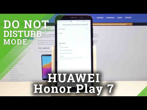 HUAWEI Honor Play 7 – Turn On & Set-Up Do Not Disturb Mode