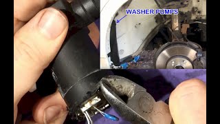 Volvo C30 V40 Windscreen Washer Pump Motor Location and Replacement T655C and tear down