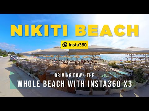 Nikiti Beach, Sithonia Halkidiki Greece 🇬🇷 Tour an Entire Beach With The Insta360X3 🌀