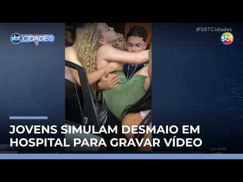 Jovens encenam desmaio em hospital para gravar vídeo | #SBTCidades