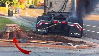 Top10 Dangerous Skills Tree Stump Removal With Tractors &amp; Trucks! Amazing Root Removal Compilation