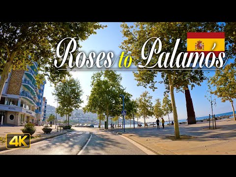 Driving from Roses to Palamós on the Costa Brava, Catalonia, Spain 🇪🇸