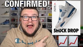 SHOCK DROP CONFIRMED FOR THE JORDAN 4 MILITARY BLUE ARE YOU READY!!