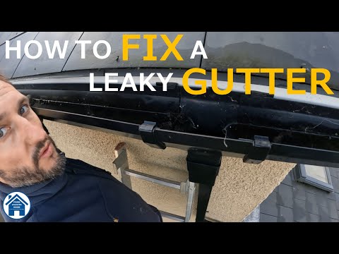 How to fix leaky gutters. DIY gutter repair. Dripping gutters easy fix! Proper fix, no sealant!