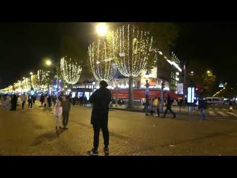 Illumination of the Champs Élysées (clip)